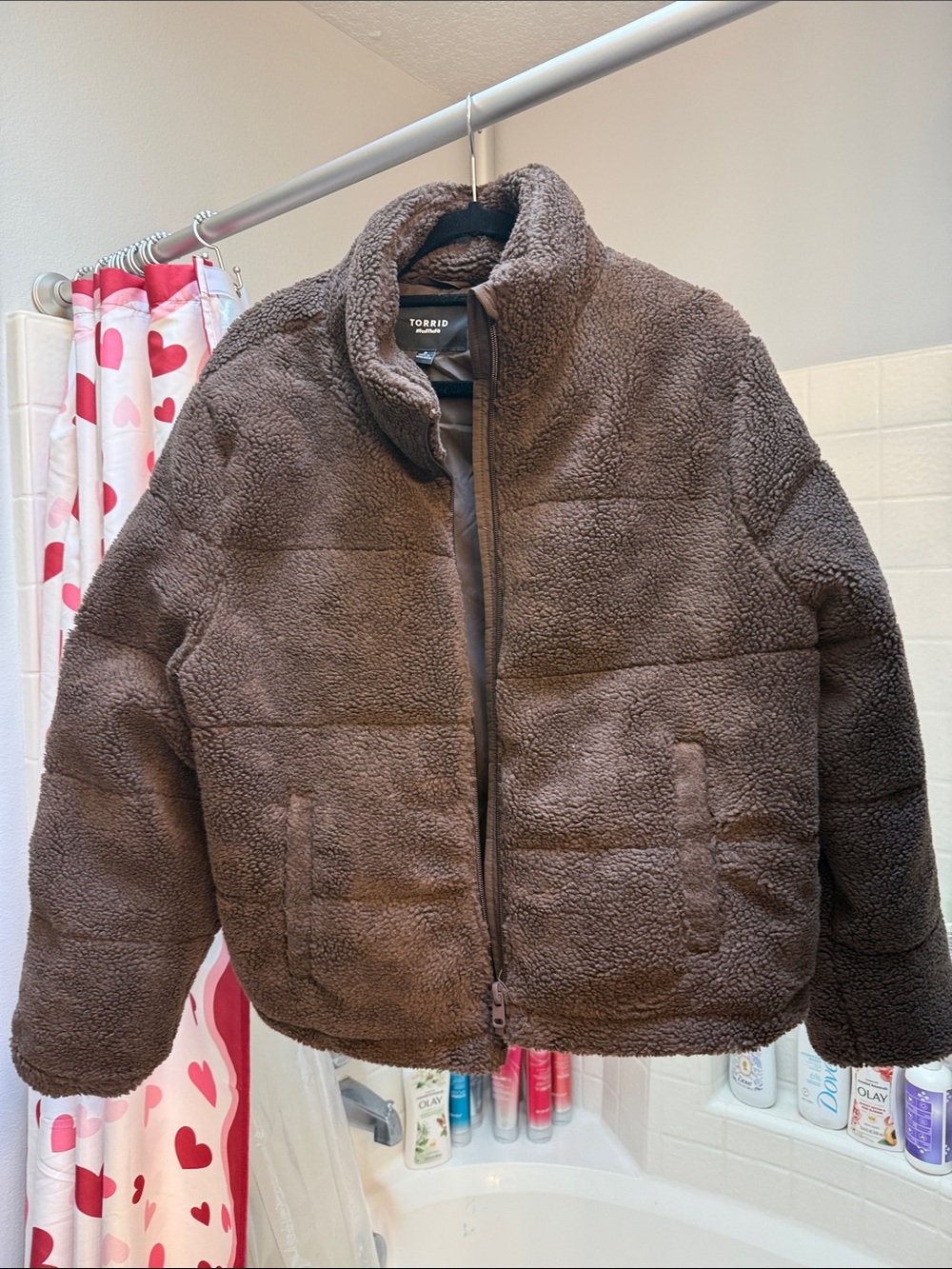 Torrid Brown Plush Sherpa Jacket